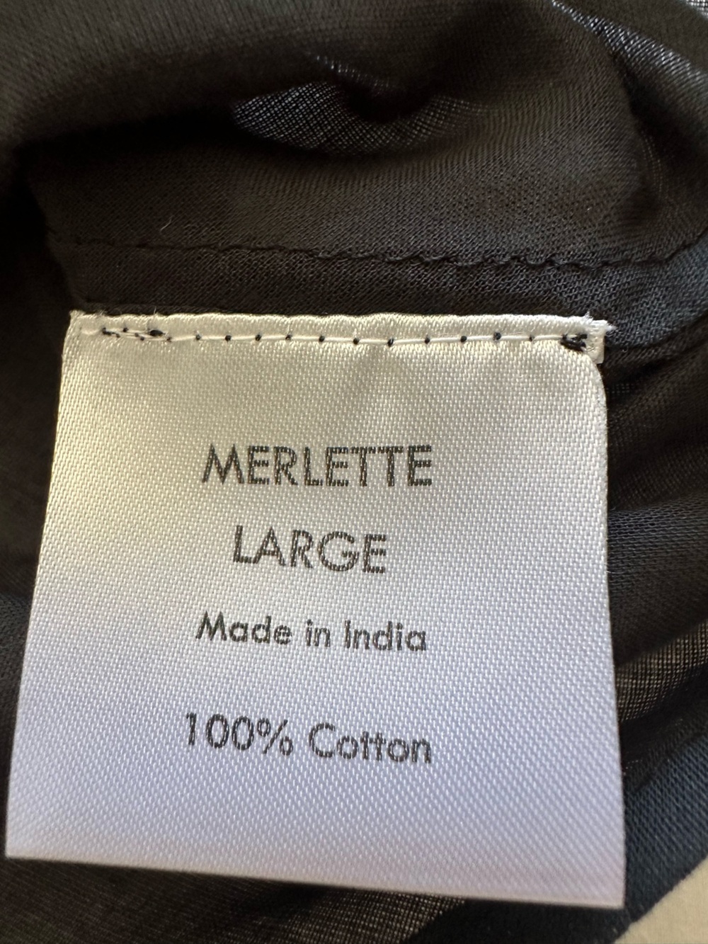 Merlette NWOT black sheer adjustable strap Camisole, size large - Picture 7 of 10